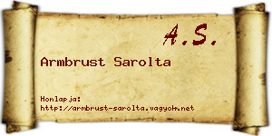 Armbrust Sarolta névjegykártya